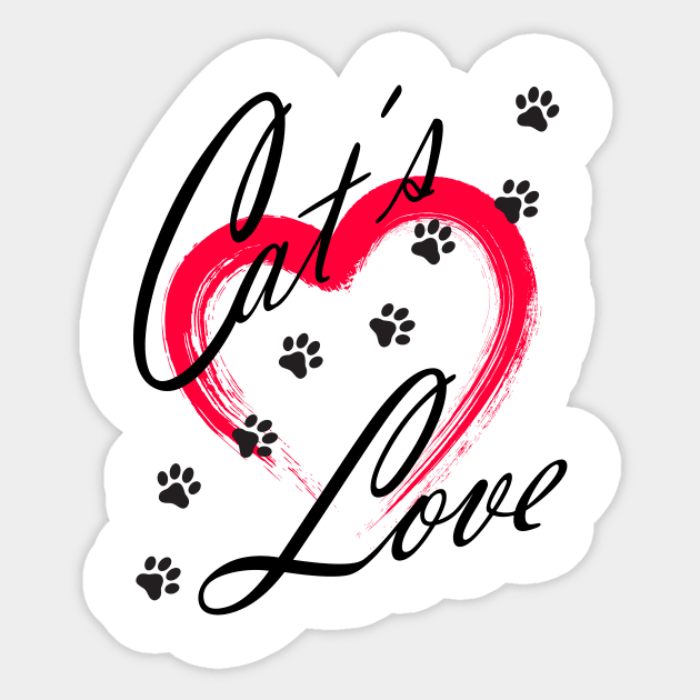 Cat's Love Sticker by Hariolf´s Mega Store